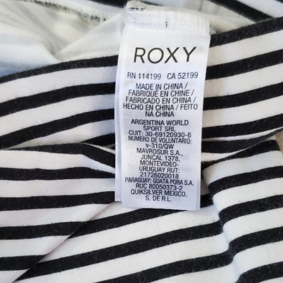 Roxy Striped Stretchy B&W Pencil Skirt Medium - Picture 5 of 7